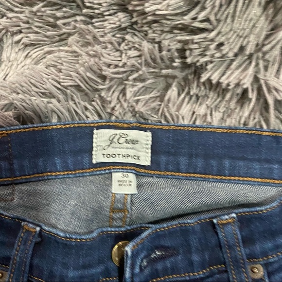 J Crew Toothpick High Rise Skinny Blue Jeans - Picture 2 of 4